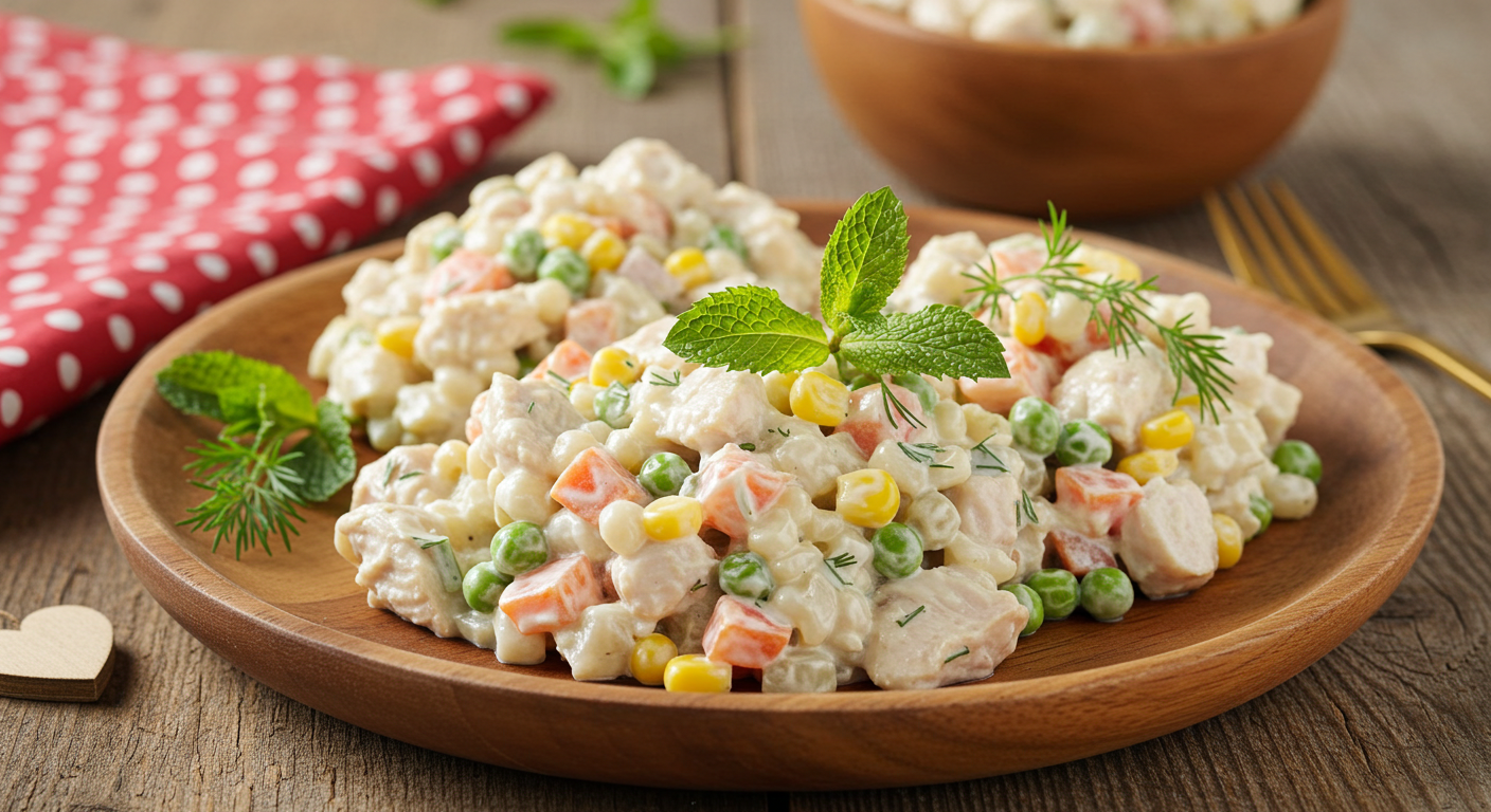 Tavuklu Makarna Salatası (Soğuk ve Doyurucu Öğle Yemeği