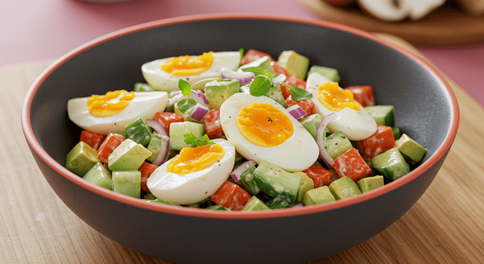 Sağlıklı ve Doyurucu Öğün:  Avokadolu Yumurta Salatası