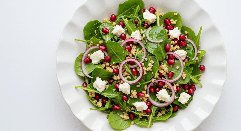 Rokalı Narlı Bulgur Salatası Tarifi: Hem Pratik Hem Şık Sunumlu Salata