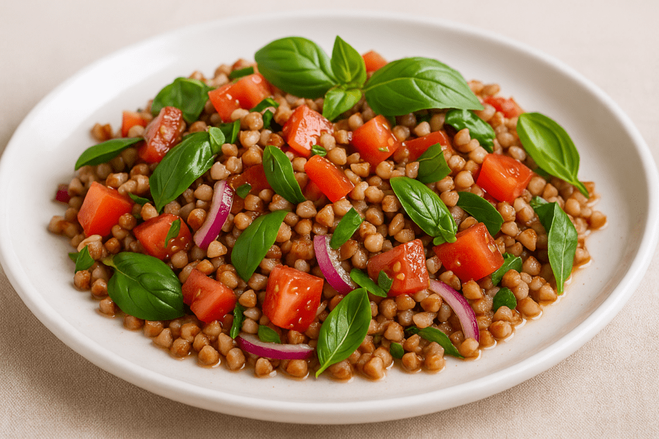 Fesleğenli Domatesli Karabuğday Salatası: Renkli, Ferah, Pratik