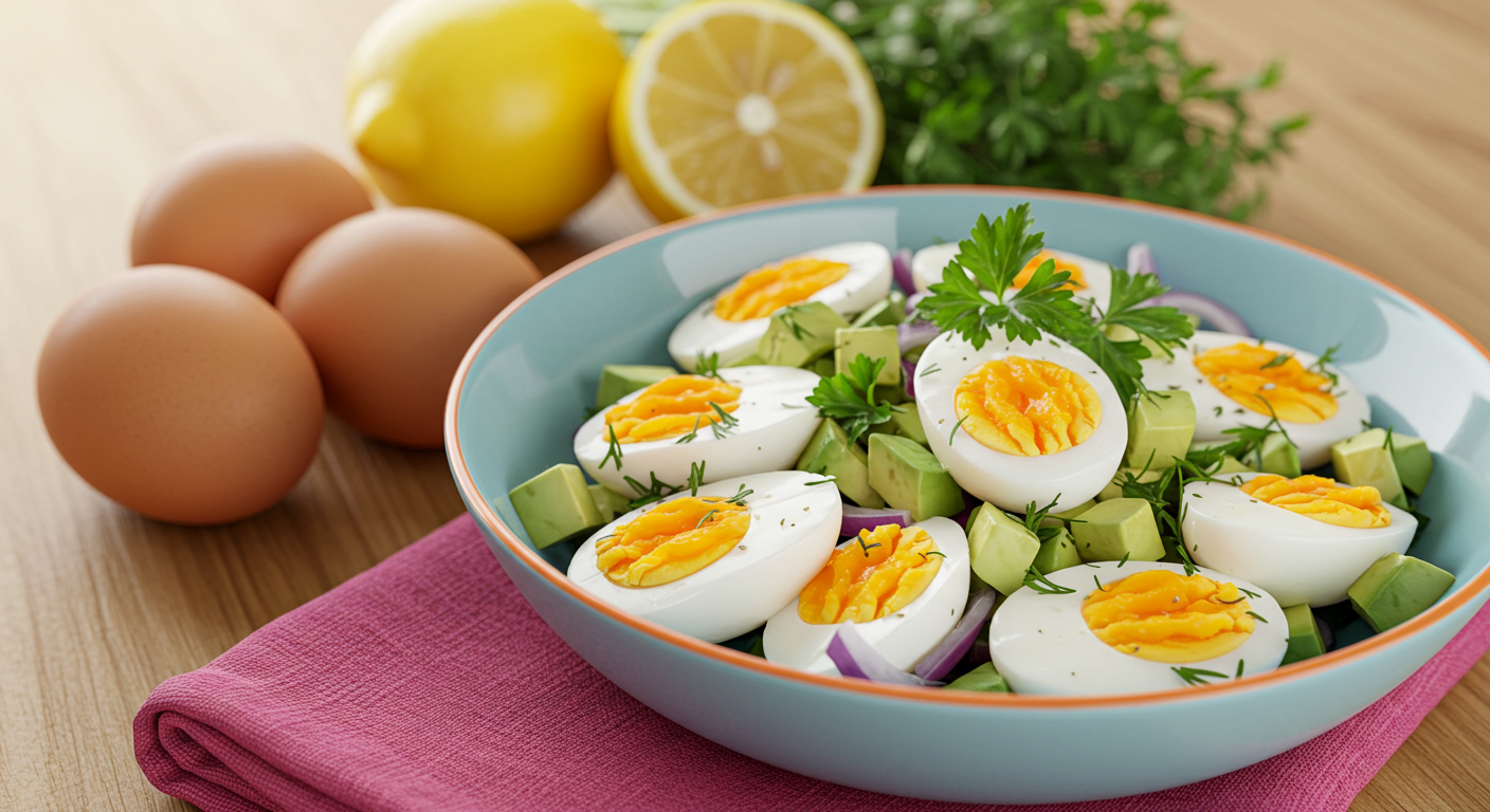 Avokadolu Yumurta Salatası Fit Öğünler İçin Protein Bombası