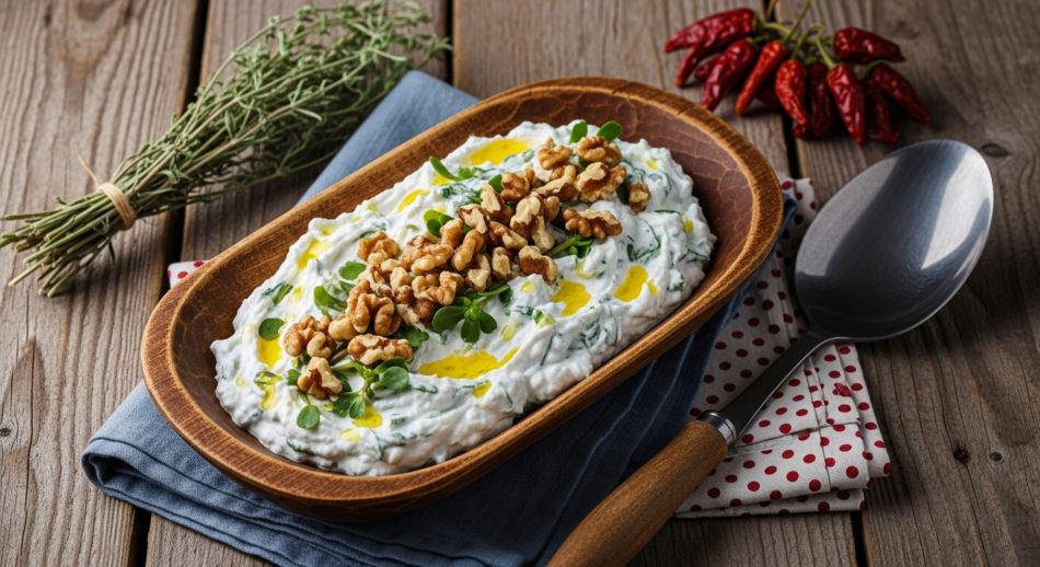 Yoğurtlu Semizotu Salatası (Cevizli & Sarımsaklı)