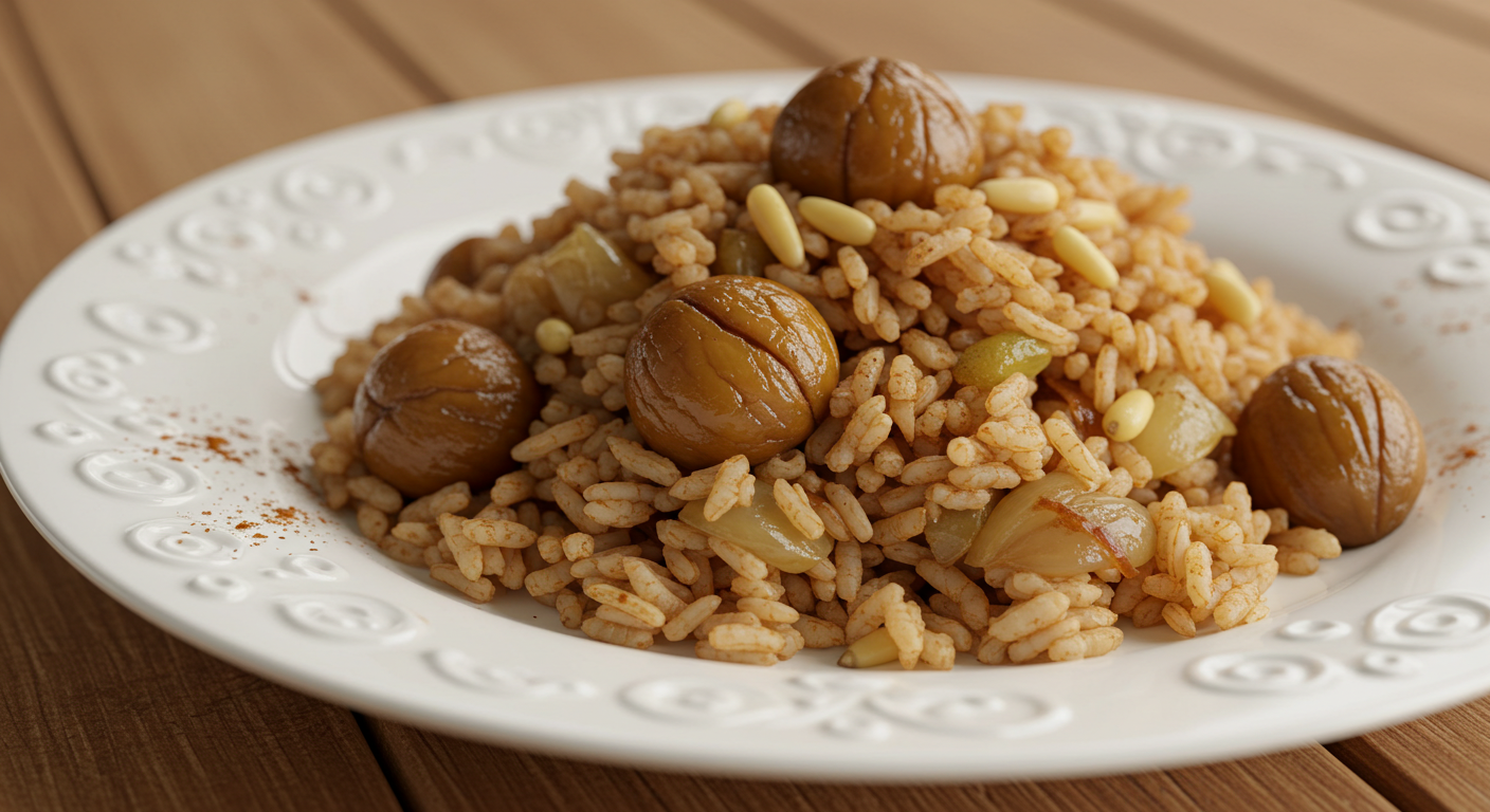 Kestaneli Bulgur Pilavı – Sofraya Şık ve Lezzetli Bir Dokunuş