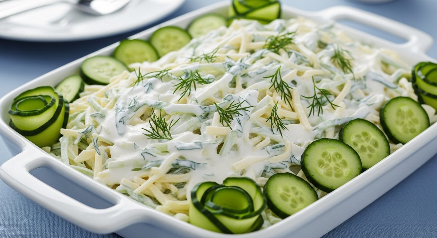 Cacıklı Erişte Salatası (Ferahlık Garantili Yaz Öğünü)