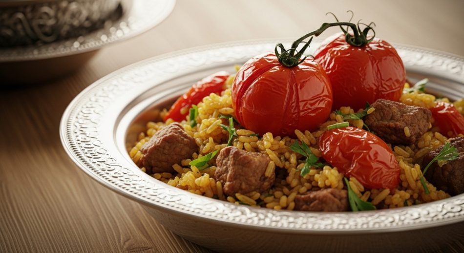 Kavurmalı Soğanlı Domatesli Bulgur Pilavı – Bayrama Özel Nefis Lezzet