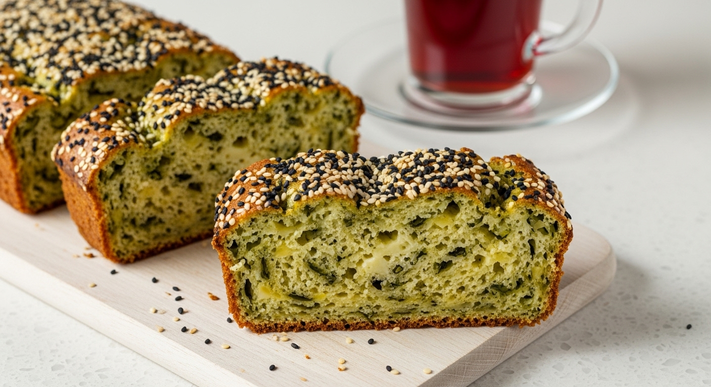 Peynirli & Otlu Mısır Unlu Kek