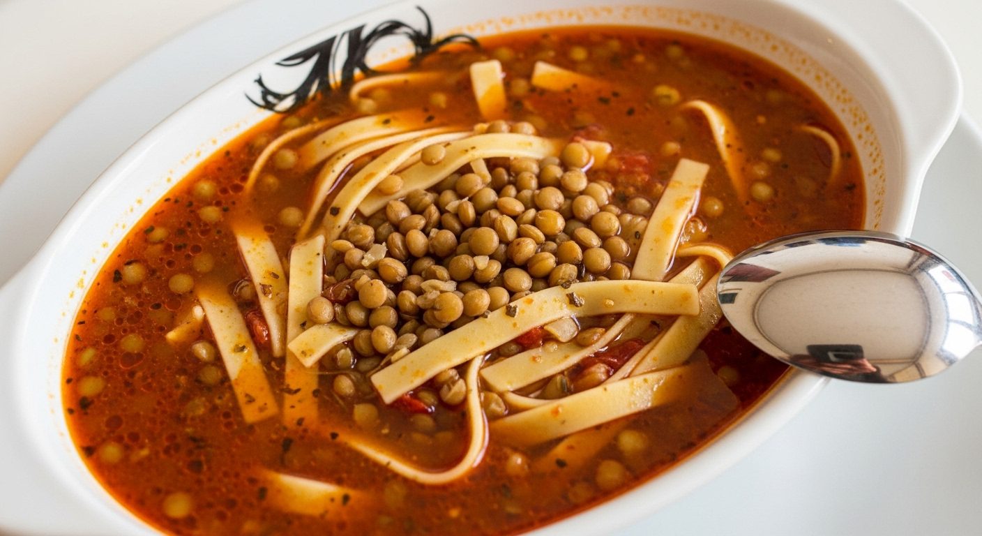 Erişteli Yeşil Mercimek Çorbası – Yüksek Lifli ve Tok Tutan Lezzet