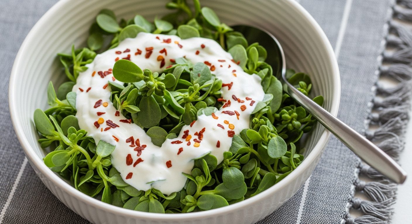 Yoğurtlu Semizotu Mezesi Tarifi – Ferah ve Probiyotik Zenginliğiyle Dolu Bir Lezzet