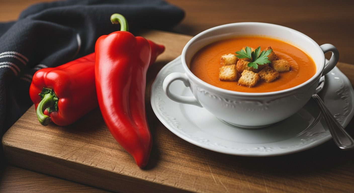 Krokanlı Domates Çorbası Tarifi – Lezzetli ve Şık Başlangıç