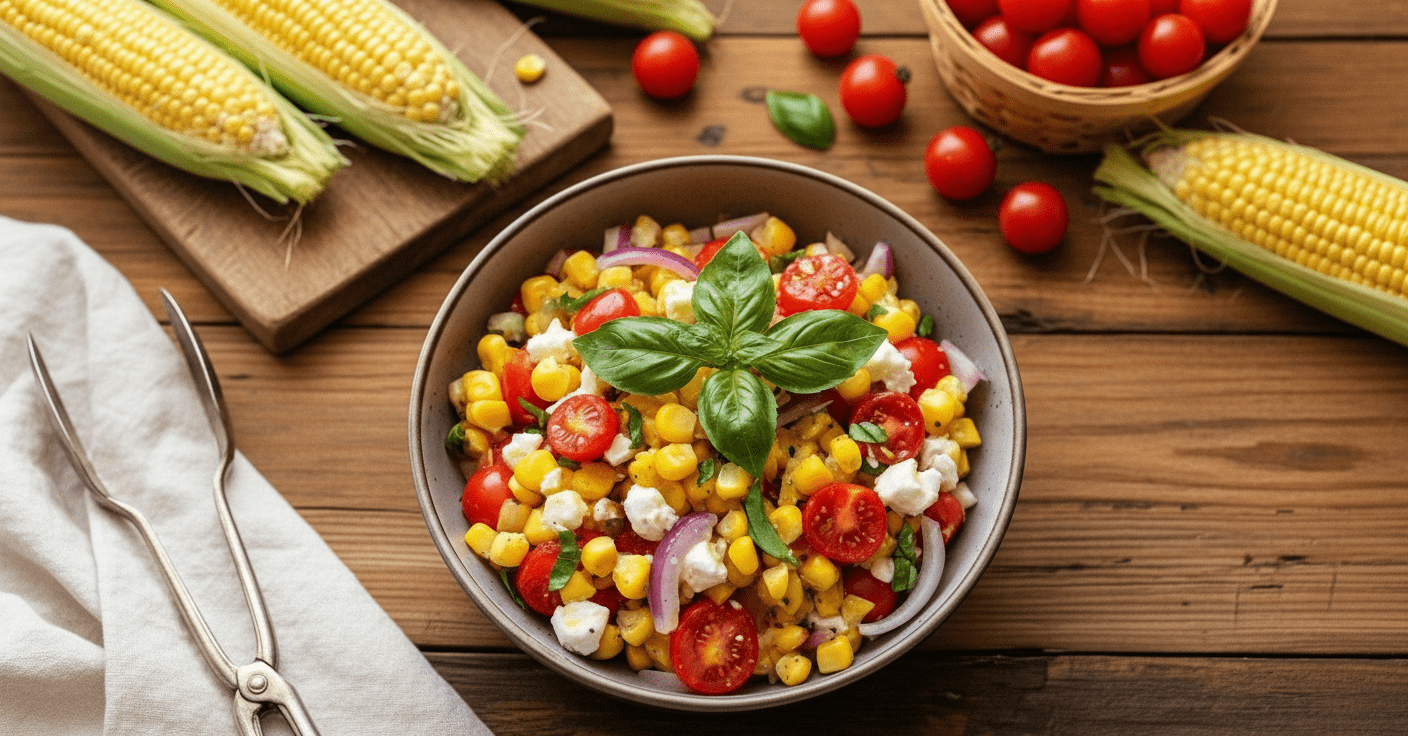 Yaz Sofralarına Özel Taze Mısırlı Renkli Salata Tarifi – Ferah ve Pratik