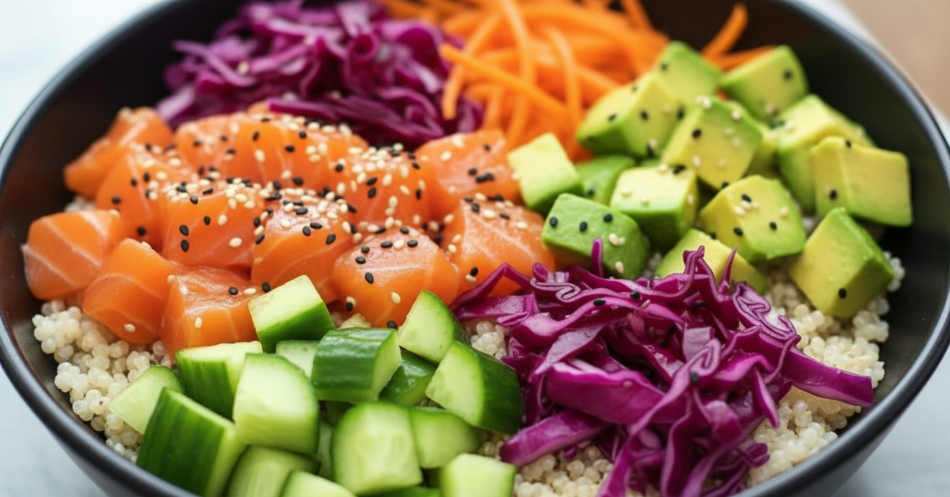 Somonlu Avokado Sushi Bowl – Omega-3 ve Vitamin D Deposu
