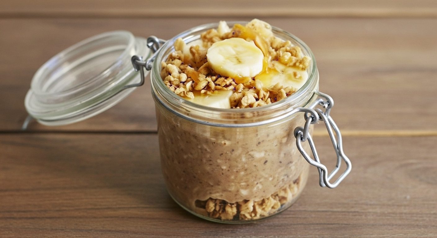Yulaflı ve Fıstık Ezmeli Overnight Oats: Sabahları Hız ve Lezzet