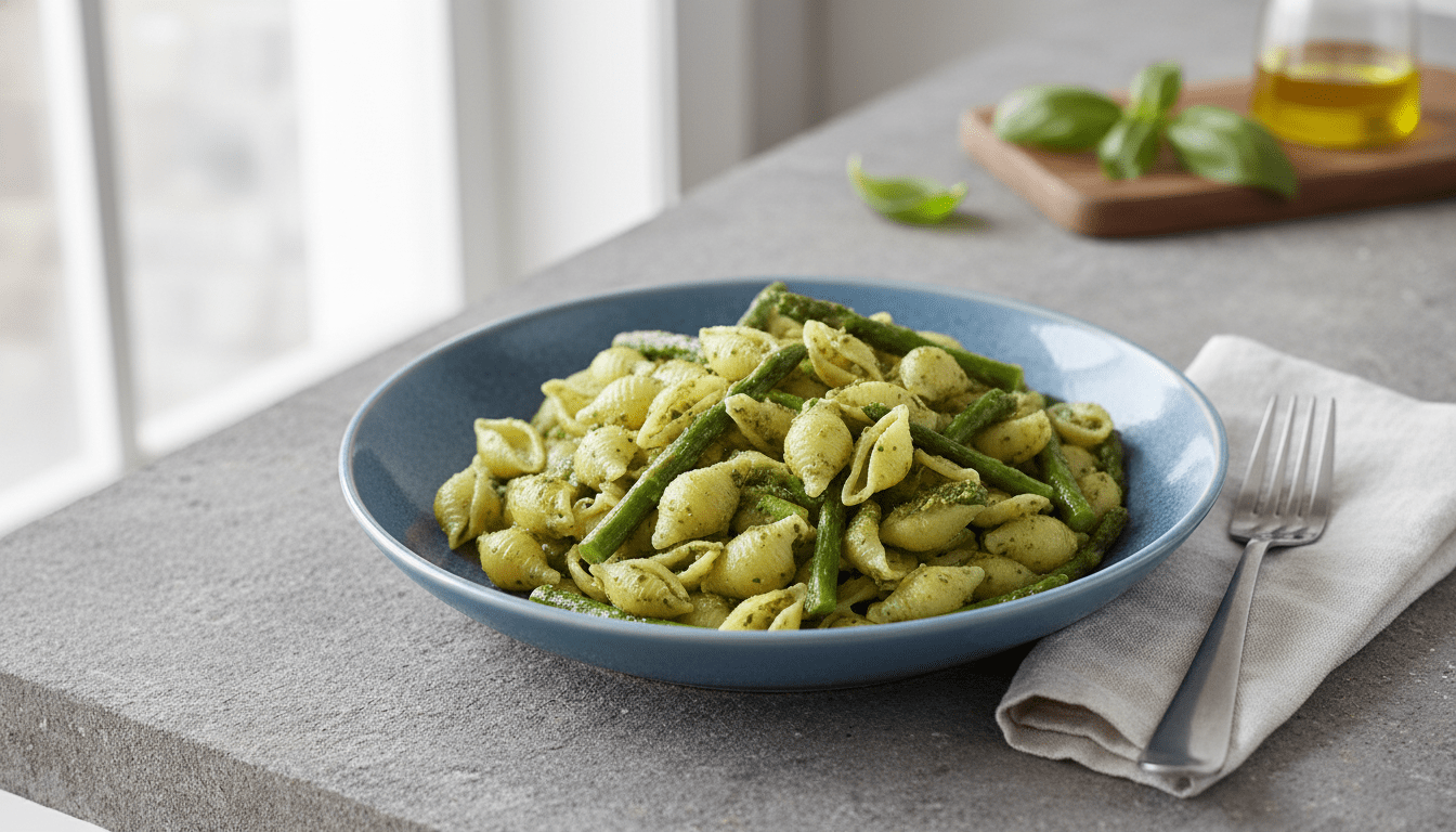 Kuşkonmazlı Pesto Makarna: Modern ve Doyurucu