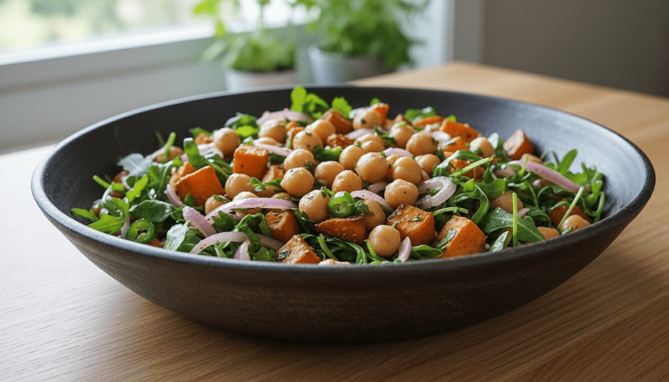 İçinizi Isıtacak Nohutlu ve Tatlı Patatesli Salata: Lezzet ve Sağlık Bir Arada