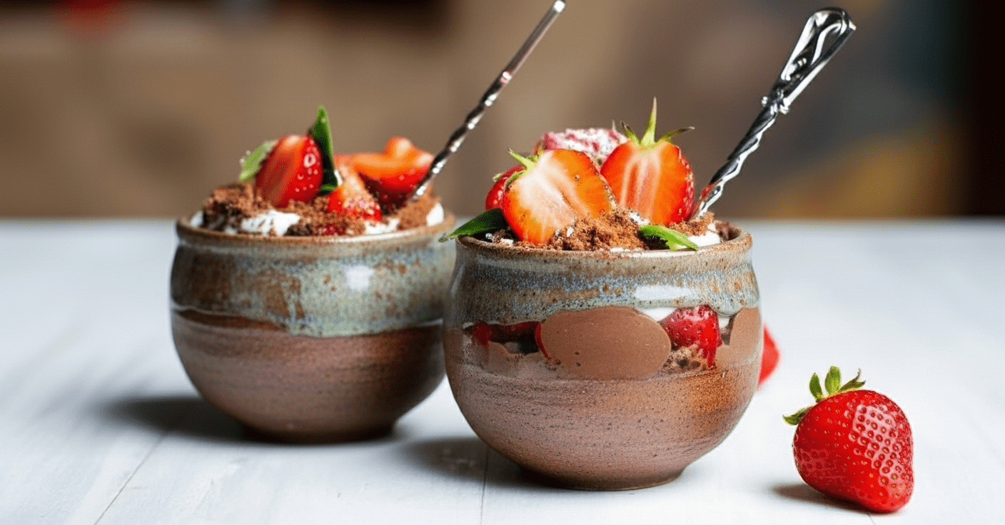 Çilekli ve Çikolatalı Parfe: Pratik ve Şık Soğuk Tatlı