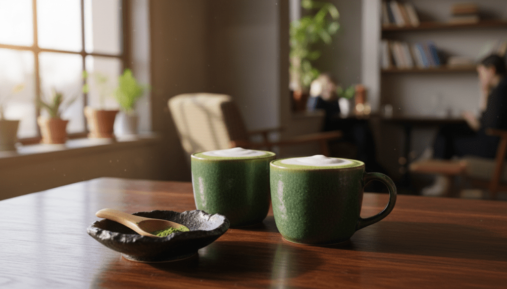 Matcha ve Hindistan Cevizli Latte