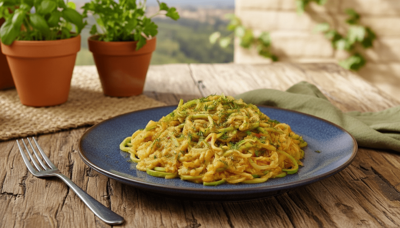 Limonlu ve Ricottalı Kabak Spagetti