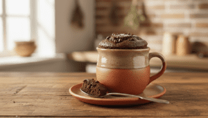 Fırınsız 5 Dakikada Kakaolu Fincan Kek