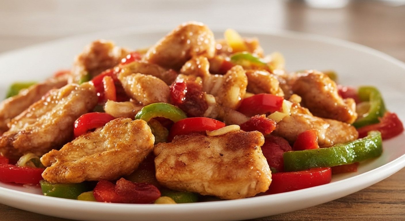 Tavuklu ve Peynirli Sote (Skillet Chicken Fajita Melt): Tek Tavada Hızlı Lezzet