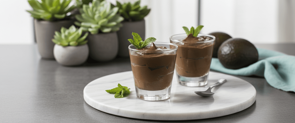 Avokadolu ve Kakaolu Puding