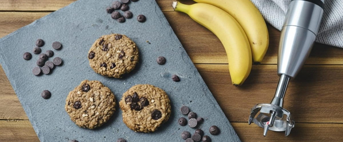 Dört Malzemeli Yulaflı ve Muzlu Kurabiye