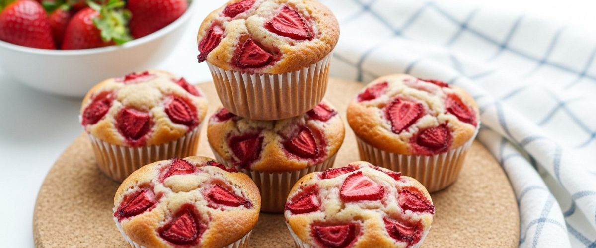 çilekli beyaz çikolatalı muffin çilekli beyaz çikolatalı muffin