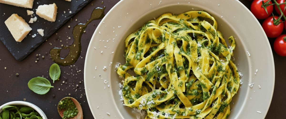pesto soslu makarna