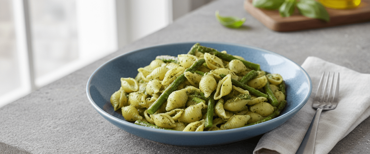 Kuşkonmazlı Pesto Makarna Kuşkonmazlı Pesto Makarna