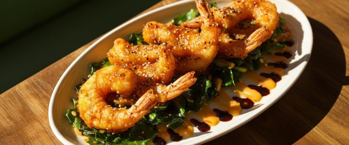 Tay Soslu Yer Fıstıklı Karides