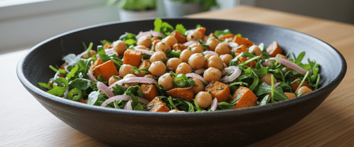 Nohutlu ve Tatlı Patatesli Salata Nohutlu ve Tatlı Patatesli Salata