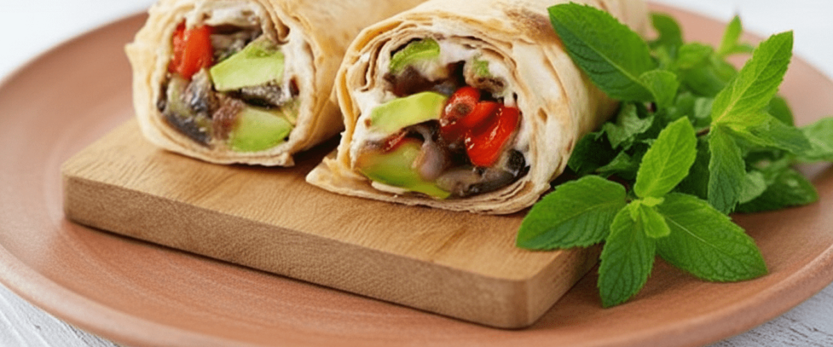 Ev Yapımı Humuslu ve Sebzeli Dürüm