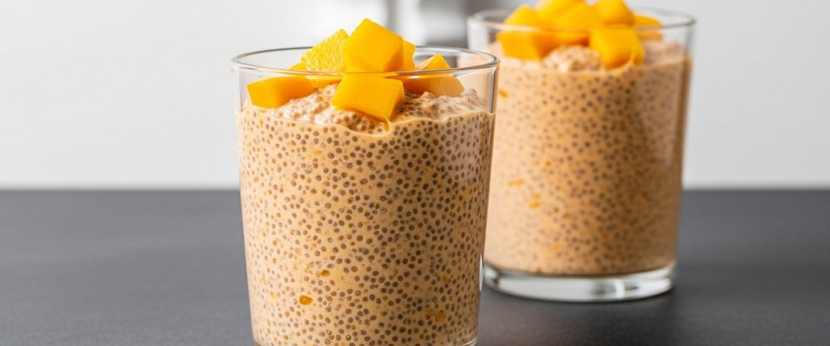 Chia Tohumlu Mango Puding Chia Tohumlu Mango Puding